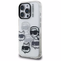 Karl Lagerfeld IML Multi K&C galvas raksts viedtālruņa apvalks iPhone 16 Pro - caurspīdīgs