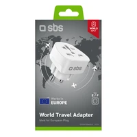 Adapteris no Shucko/DE sienas kontaktdakšas uz universālo kontaktdakšu