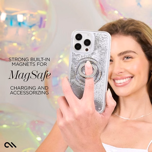 Case-Mate Waterfall MagSafe vāciņš ierīcei iPhone 16 Pro Max, sudraba krāsā