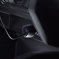 FORCELL F-ENERGY Carbon CC50-1AC automašīnas lādētājs USB A ar kabeli Type C PD QC3.0 3A 38W melns