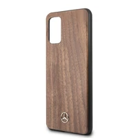 Mercedes Wood Line Walnut viedtālruņa apvalks Samsung Galaxy S20+ – brūns