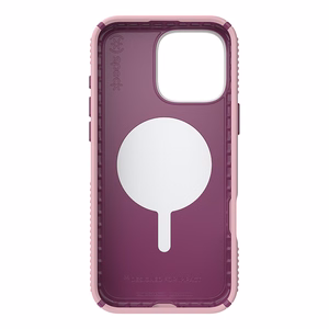 Speck Presidio2 Grip ClickLock & MagSafe vāciņš ierīcei iPhone 16 Pro Max, Wednesday Pink / Boysenberry Purple / balts