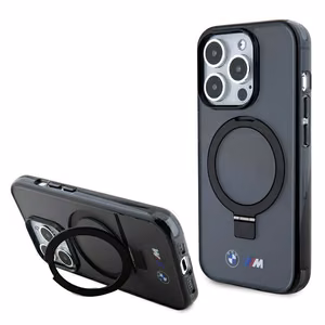 BMW gredzena statīvs M kolekcija Magnētiskais viedtālruņa apvalks iPhone 15 Pro - melns