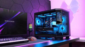 Mars Gaming MC3TCORELCDM computer case Mini Tower melns