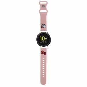 Hello Kitty Silicone Kitty Head universāla 22mm siksniņa - rozā