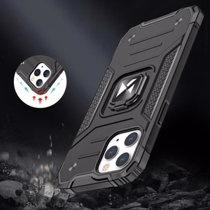 Wozinsky Ring Armor viedtālruņa apvalks iPhone 14 Pro Max bruņots vāks magnētiskais turētājs gredzens sarkans