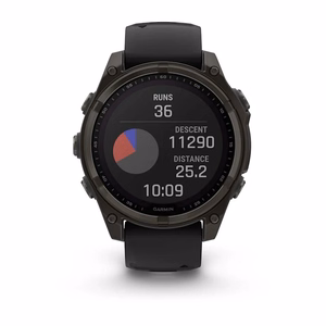 Viedpulkstenis Garmin Fenix 8 Sapphire Solar melns/pelēks