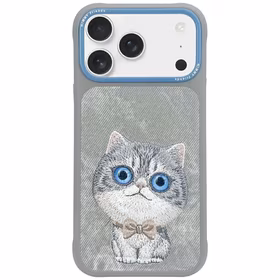 Nimmy Big Eyed Pet 2.0 Kaķa viedtālruņa apvalks iPhone 17 Pro Max - pelēka