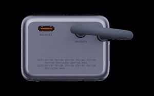 Portatīvais lādētājs Xiaomi 10000 mAh QC PD 165W ar iebūvētu kabeli USB C PB1165MI ar LED dispaly pelēks