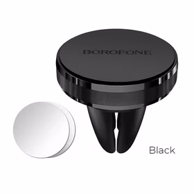Auto tālruņa turētājs Borofone BH8, uz ventilācijas restes, magnētisks stiprinājums, melns