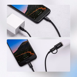 Ugreen US286 USB-C - USB-C 3A 480Mb/s kabelis 3m melns