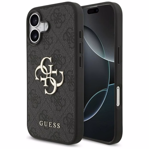 Guess 4G ar lielu logotipu viedtālruņa apvalks iPhone 17 - melns