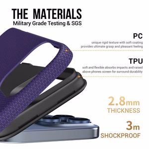 Perfectionists Trīsstūra Mag futrālis iPhone 15 Pro violets