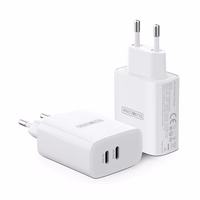 Dux Ducis Duzzona sienas lādētājs T4 - 2xType C - PD 35W balts