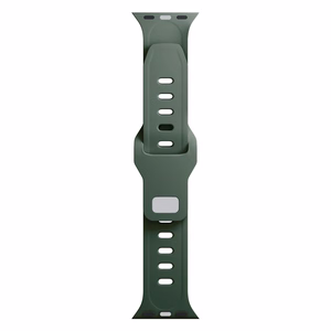 3mk silikona siksniņa Apple Watch, 42/44/45/46/49 mm, tumši zaļš, lielais izmērs