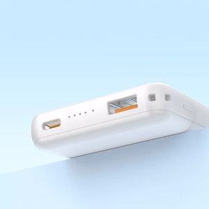 Dudao K14S magnētiskais 20W 5000mAh 1x USB-A 1x USB-C balts portatīvais lādētājs