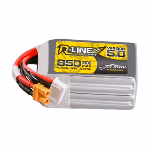 Tattu R-Line versija 5.0, 850 mAh, 14,8 V, 4S1P, 150C, XT30U-F