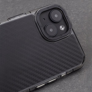 Acrylic Carbon maciņš for iPhone 16e / 17e melns