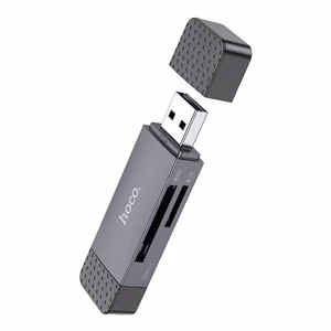 Atmiņas karšu lasītājs Hoco HB45 USB-C/USB-A 2-in-1 USB2.0 pelēks