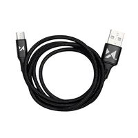 Wozinsky kabelis USB - microUSB 2,4A 1m melns (WUC-M1B)