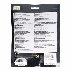 HDMI uz HDMI 4K 60Hz augstas ātruma kabelis ar Ethernet ver. 2.0 BLISTER 1,5 m melns