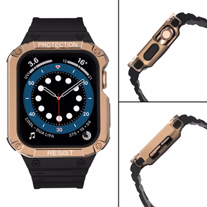 Aizsargājošā laikpulksteņa siksna Apple Watch 42/44/45mm – korpusa aizsardzības siksna – melna, rozā