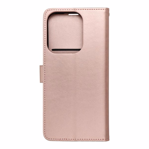 MEZZO grāmatas tipa viedtālruņa apvalks XIAOMI Redmi 15C (173,16 x 81,07 x 8,2) ar mandalu, rozā zelta krāsas