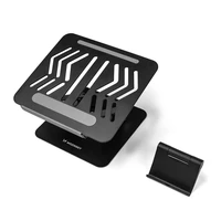 Wozinsky WRS-CPY84SB 360 alumīnija klēpjdatora un planšetdatora statīvs + bezmaksas viedtālruņa statīvs - melns