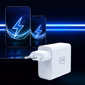 3mk FlowPower 45W 1A1C PD3.0 QC4+ sienas lādētājs - balts