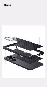 Benks Magnetic Armor Pro Kevlar maciņš metāla rāmis 600D G049 priekš Samsung Galaxy S26 Plus melns