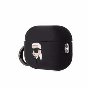 Karl Lagerfeld KLAP2RUNIKK AirPods Pro 2 cover black/black Silicone Karl Head 3D