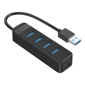 Orico TWU3 USB uz 4x USB 3.0 Hub adapteris (melns)
