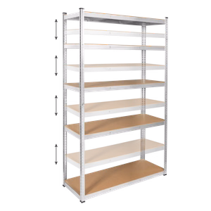Rebel metāla noliktavas plaukts 205 x 120 x 45, sudraba krāsā