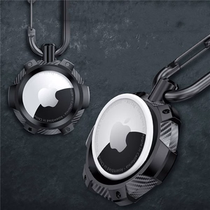 Tech-Protect TPUCarbon apvalks Apple AirTag - melns