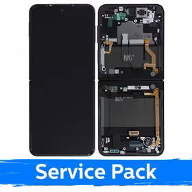 LCD displejs saderīgs ar Samsung F721 Z Flip4 (INNER) ar rāmi / Tumši zils / (Service Pack)