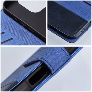 Viedtālruņa apvalks (m) GOMMA Book IPHONE 16e (SE 4 2025) - zils (m)