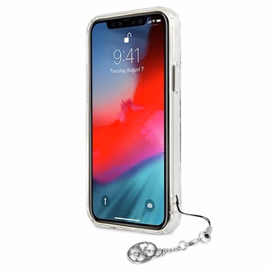 Guess GUHCP12LKS4GSI iPhone 12 Pro Max 6.7" Caurspīdīgs cietais apvalks 4G Sudraba piekariņi kolekcija