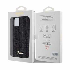 Guess Disco Metāla uzraksts viedtālruņa apvalks iPhone 11 / Xr - melns