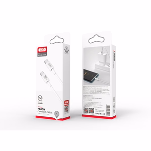 XO kabelis NB-Q190B PD USB-C - USB-C 2,0m 60W balts