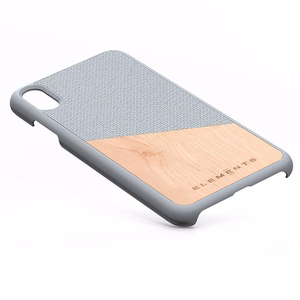 Nordic Elements Original Hel vāciņš ierīcei iPhone XS Max, ar dabīga kļavas koka apdari, gaiši pelēks