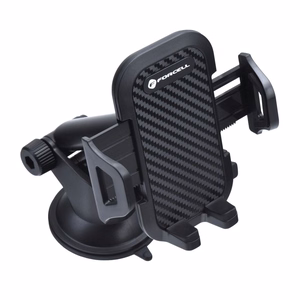 FORCELL F-GRIP Carbon Bracket standarta rokas auto turētājs vējstiklam / paneļa stiprināšanai melns