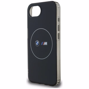 BMW IML Metāla baltais aplis MagSafe iPhone 16e apvalks - melns