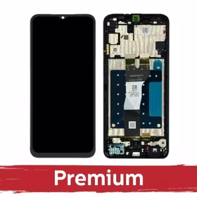 LCD displejs saderīgs ar Samsung A057 A05s melns ar rāmi OEM