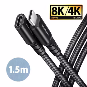 Axagon USB-C pagarinātājs 1.5m melns BUCM32-CF15AB