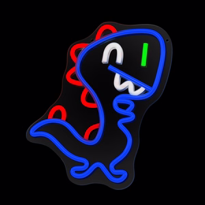 Neon PLEXI LED JURASSIC BABY DINO zils FLNJ01 Forever Light