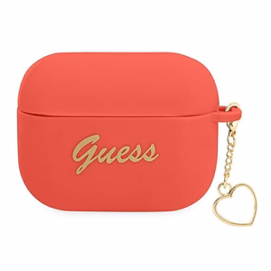 Guess GUAPLSCHSR чехол для AirPods Pro красный/красный Silicone Charm Heart Collection