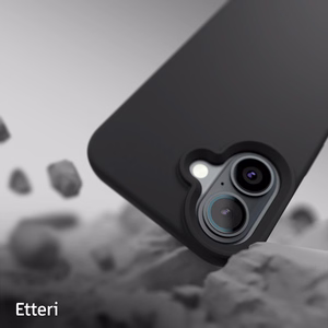 Etteri Silikona mag futrālis iPhone 16 Plus 6,7" melns