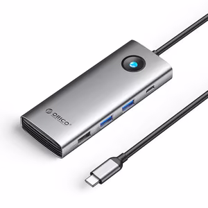 Orico PW11 8in1 USB-C Docking Station 2x USB-A 3.0 1x USB-A 2.0 1x USB-C 3.0 1x USB-C PD 100W 1x HDMI 4K 60Hz 1x VGA 1080P 60Hz 1x RJ45 Gigabit Ethernet - Gray