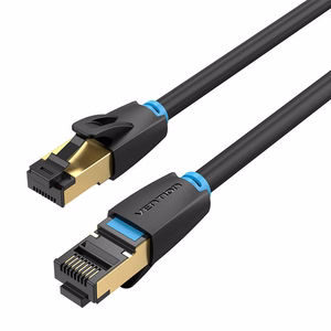 Tīkla kabelis CAT8 SFTP Vention IKABF RJ45 Ethernet 40Gbps 1m melns