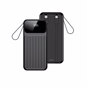 Maxlife power bank with built-in cables MXPB-06 PD QC 22,5W 10000 mAh black